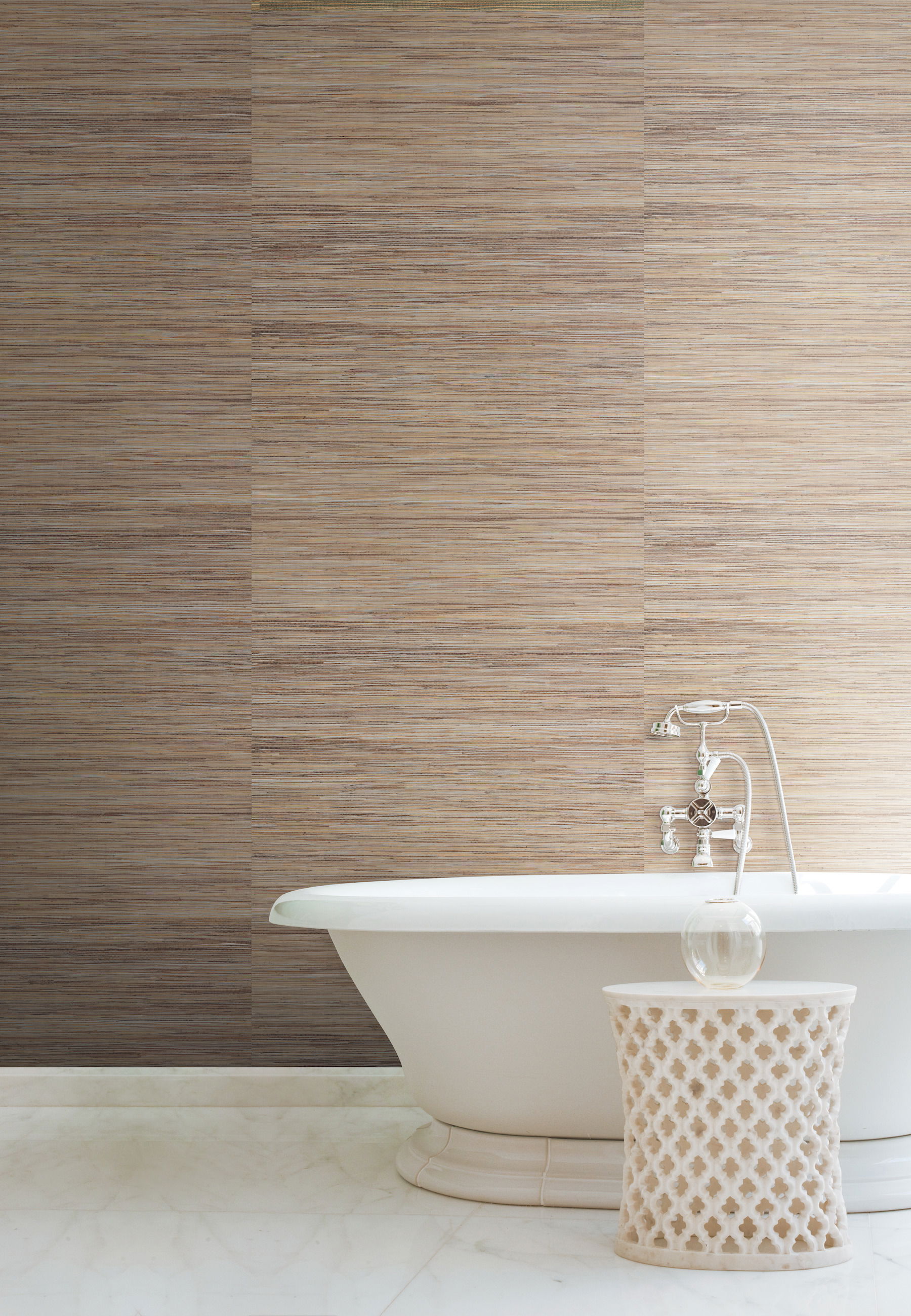 Raw Jute Grasscloth Metallic Wallpaper large image 