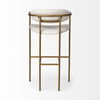 Parker 30' Seat Height Cream Fabric Seat Gold Metal Bar Stool thumbnail 4
