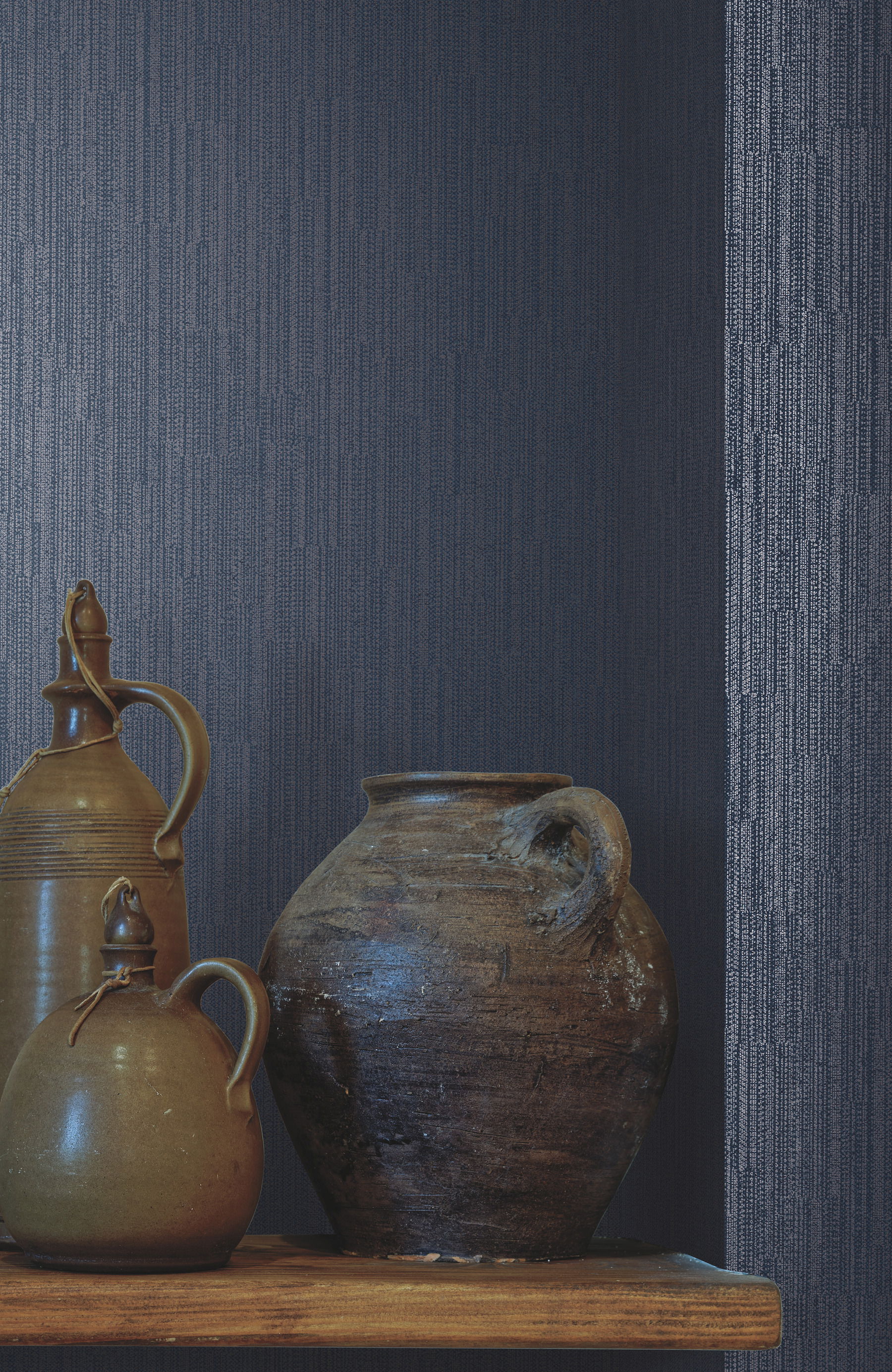 Weekender Weave Blue Wallpaper, by York Wall, 33' length x 1'8.5" width x 0.02" depth View 2