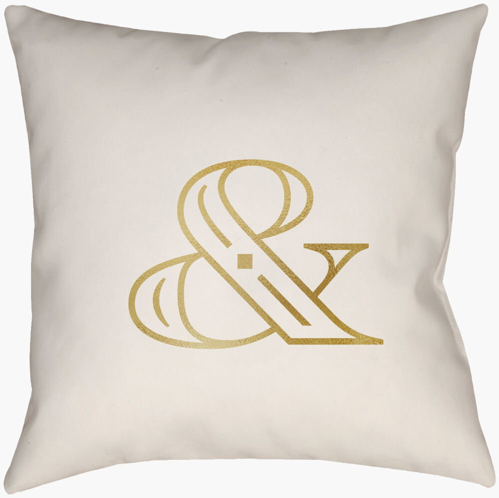 Ampersand Accent Pillow, Decorative Pillow by Surya, 16" length x 16" width