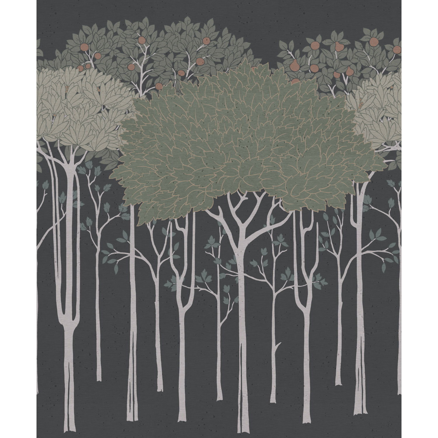 Oakwood Grove Black Wallpaper large image 