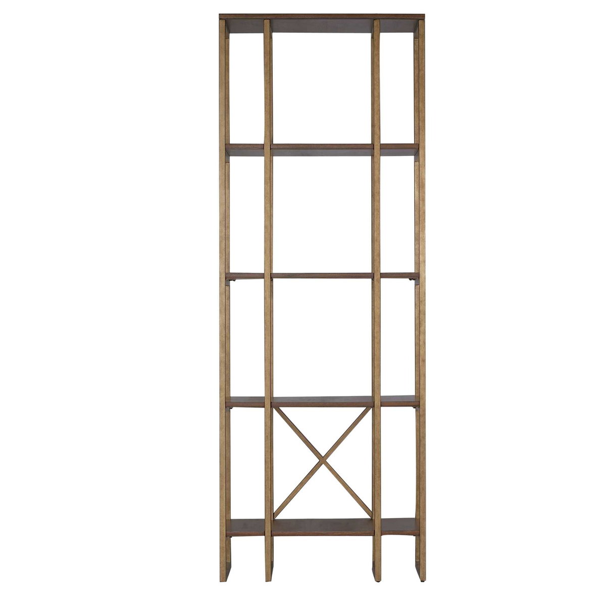 Karishma Antique Gold Etagere, Shelving & Bookcase by Uttermost, 32" width x 89" height x 14" depth View 4