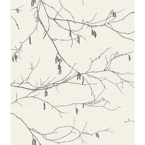 Winter Branches White Wallpaper