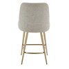 Bramwell Upholstered Counter Stool, Counter & Bar Stool by Uttermost, 20" width x 39.25" height x 23.5" depth thumbnail 7