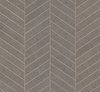 Atelier Herringbone Grey Wallpaper, by York Wall, 24' length x 3' width x 0.02" depth thumbnail 1