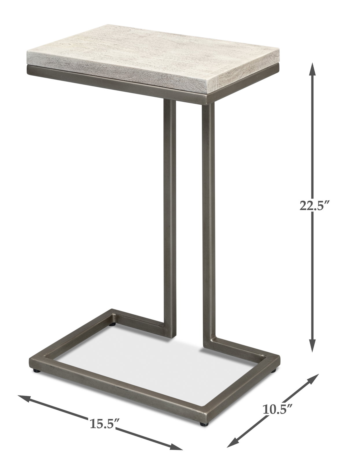 Ponie End Table, by Sarreid, 6" width x 2" height View 13