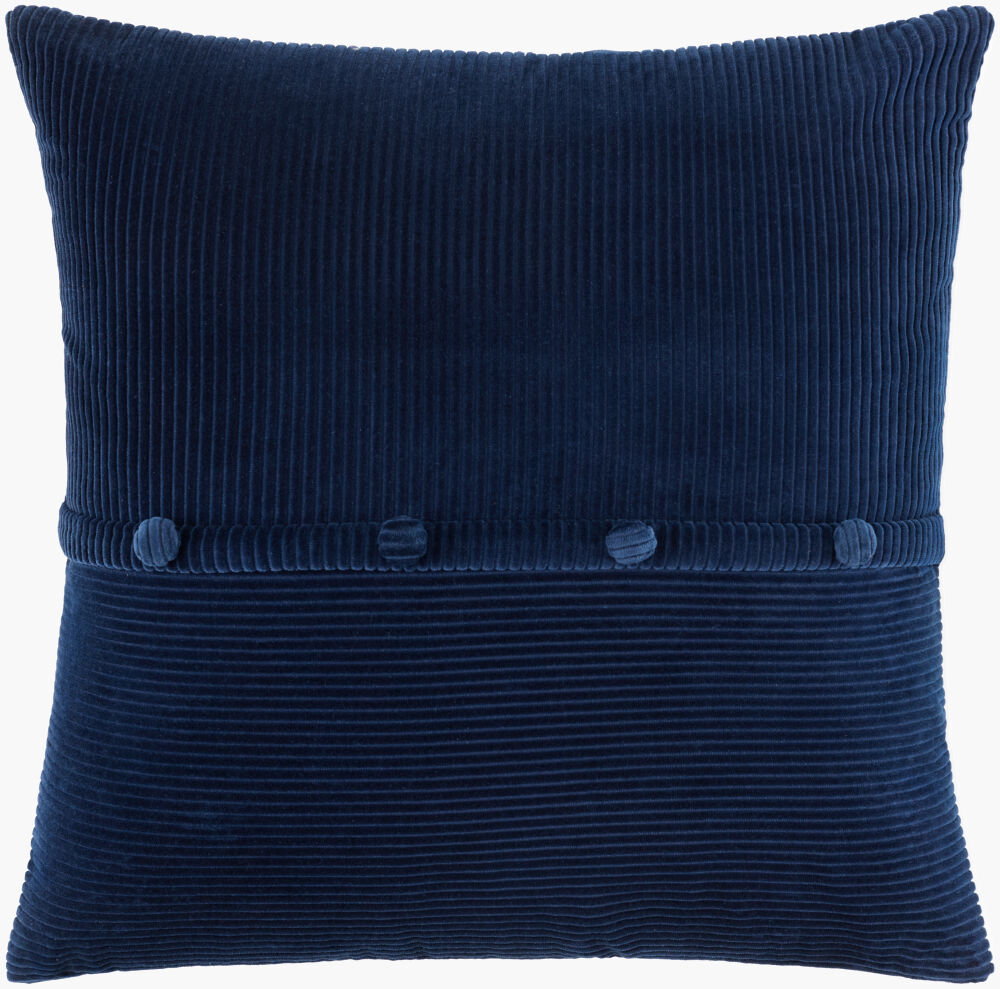 Corduroy Quarters Accent Pillow Down, Decorative Pillow by Surya, 18" length x 18" width