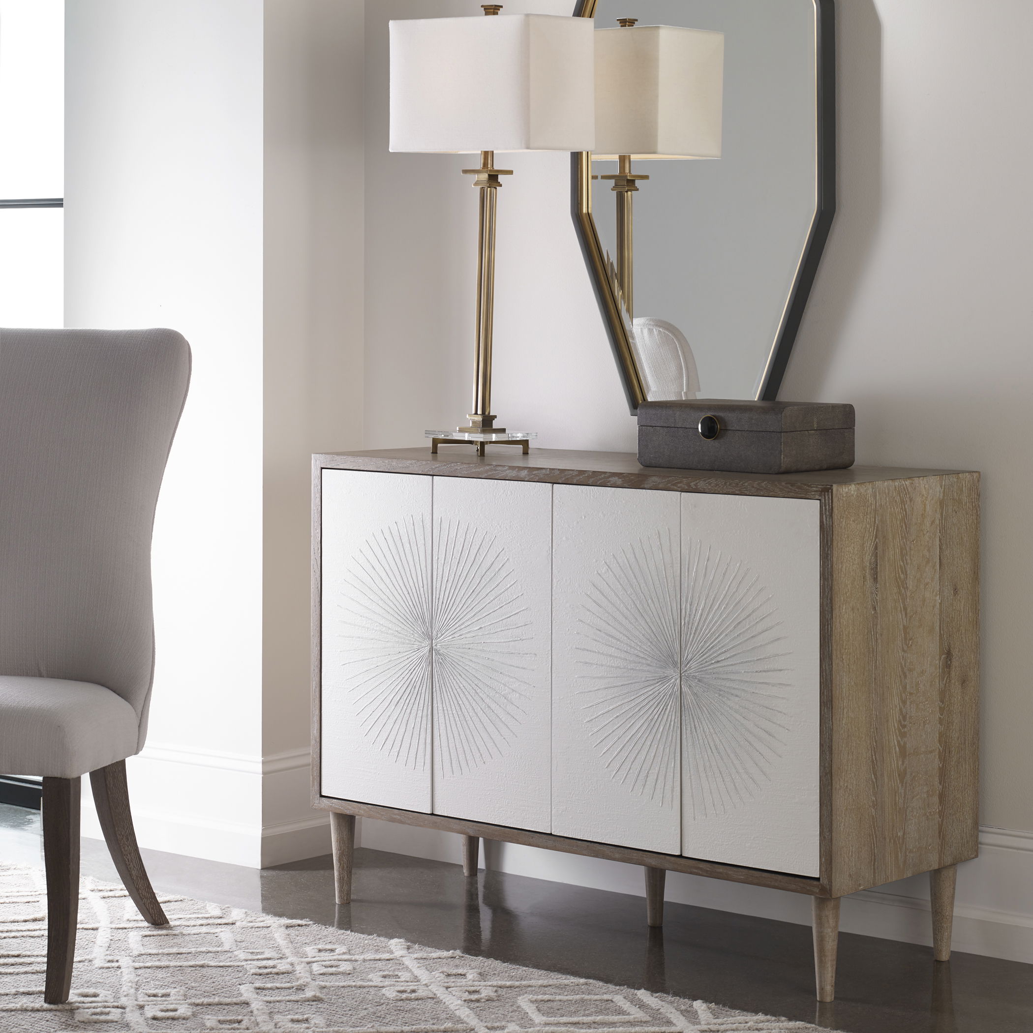 Dani 4 Door White Cabinet large image 