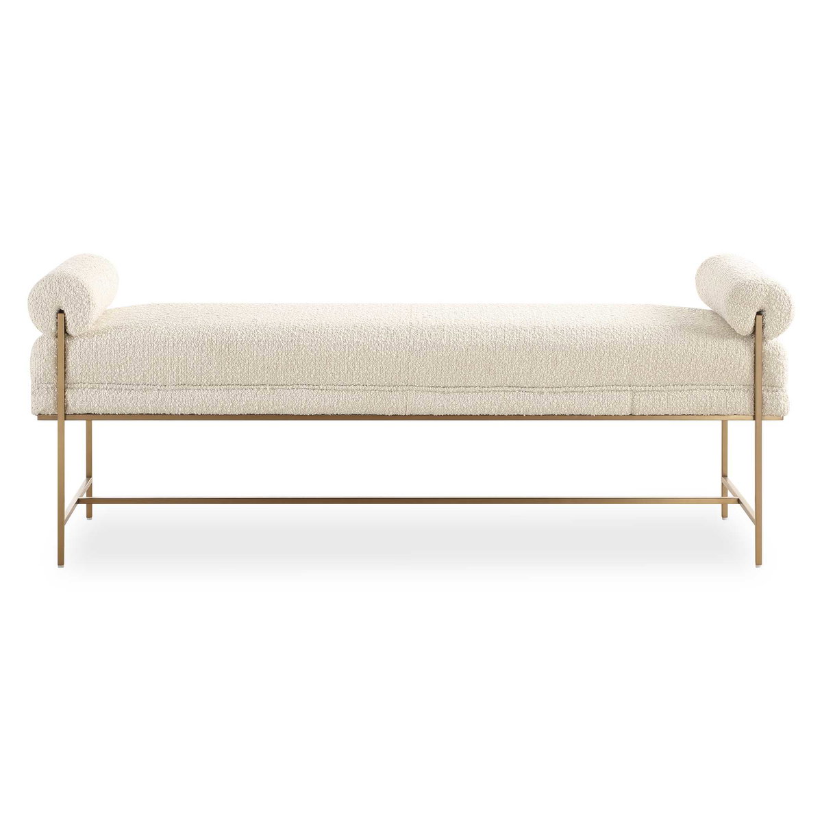 Bolster Pearl White Bench, Benche by Uttermost, 60.5" width x 23" height x 16" depth View 1