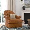 Scoth Swivel Chair In Distilled Lthr,Brn thumbnail 14