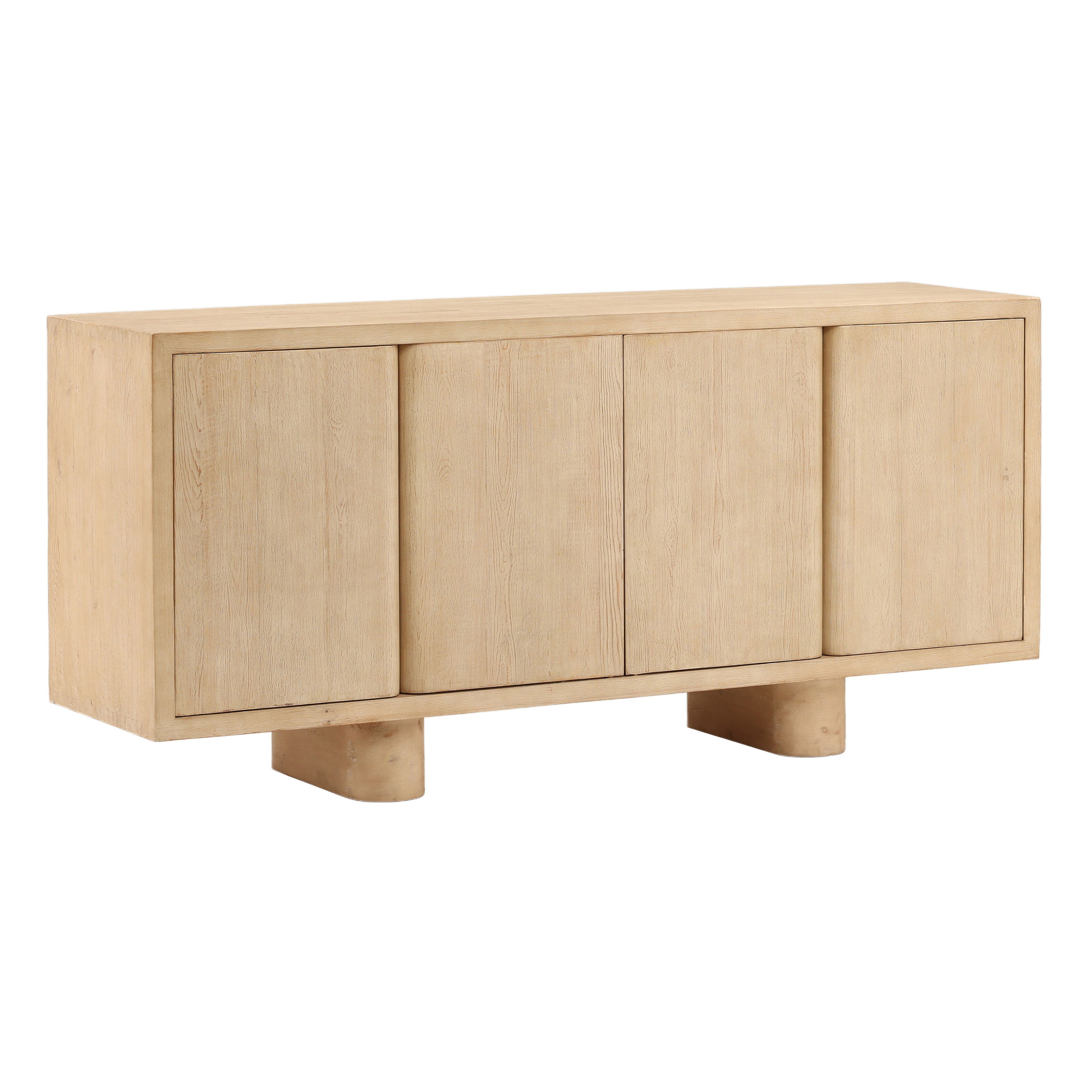 Thalia Sideboard Light Natural 73', Sideboards & Buffet by Dovetail, 73" width x 33.5" height x 18.25" depth View 1
