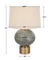 Lunia Gray Glass Table Lamp, by Uttermost, 17" width x 25" height x 17" depth thumbnail 3