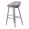 Piazza Outdoor Barstool Grey - Set Of Two, Outdoor Chair by Moe's Home, 1'7.29" width x 3'1.2" height x 1'7.68" depth thumbnail 5