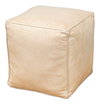 Sunday Afternoon Leather Cube  Taupe, by Sarreid, 1'3" length x 1'3" width x 1'4" height thumbnail 1