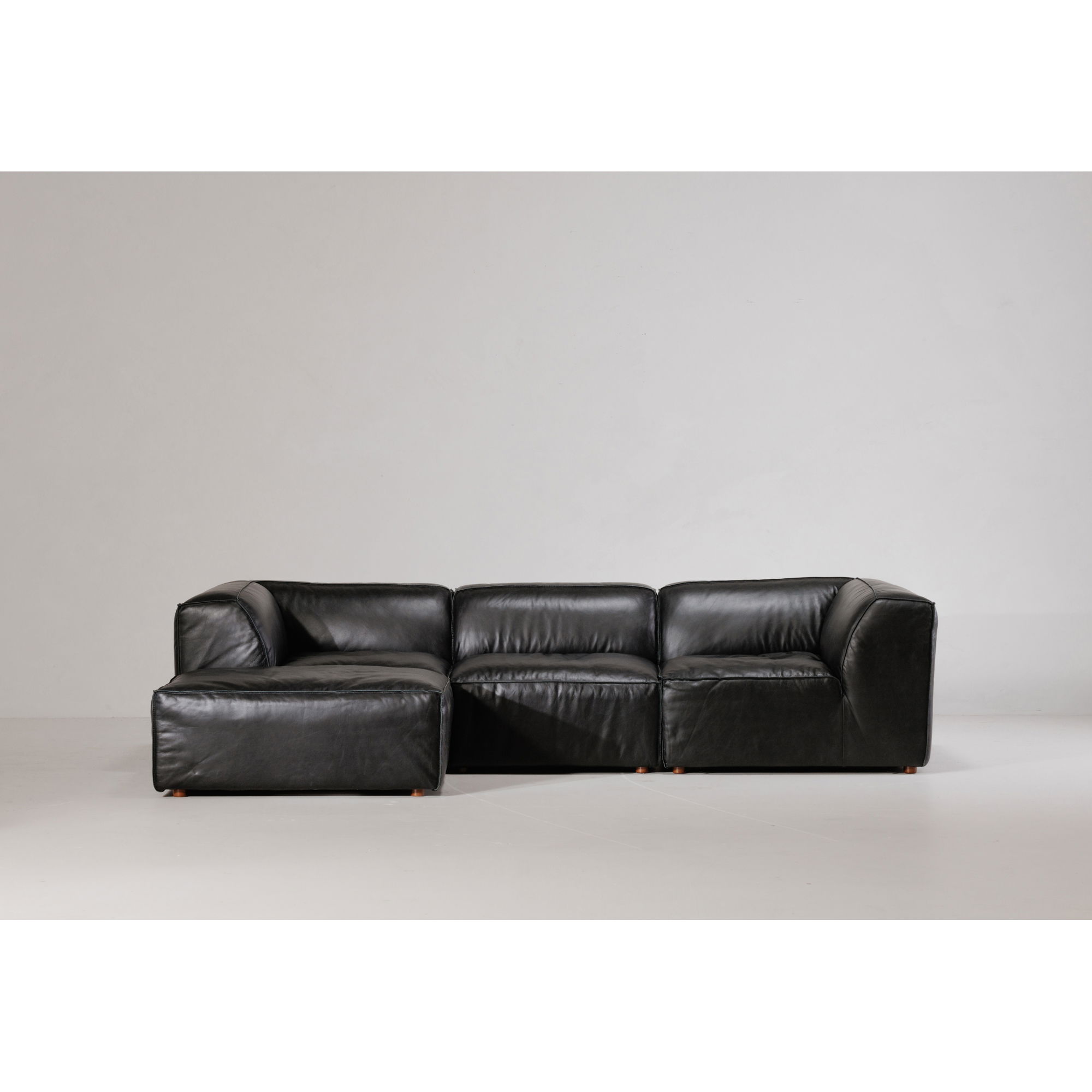 Form Lounge Modular Sectional Vantage Black Leather large image 