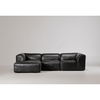 Form Lounge Modular Sectional Vantage Black Leather thumbnail 6