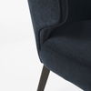Niles 23.5L x 24.0W x 32.0H Navy Fabric Seat with Dark Brown Wooden Legs Wingback Dining Chair thumbnail 6