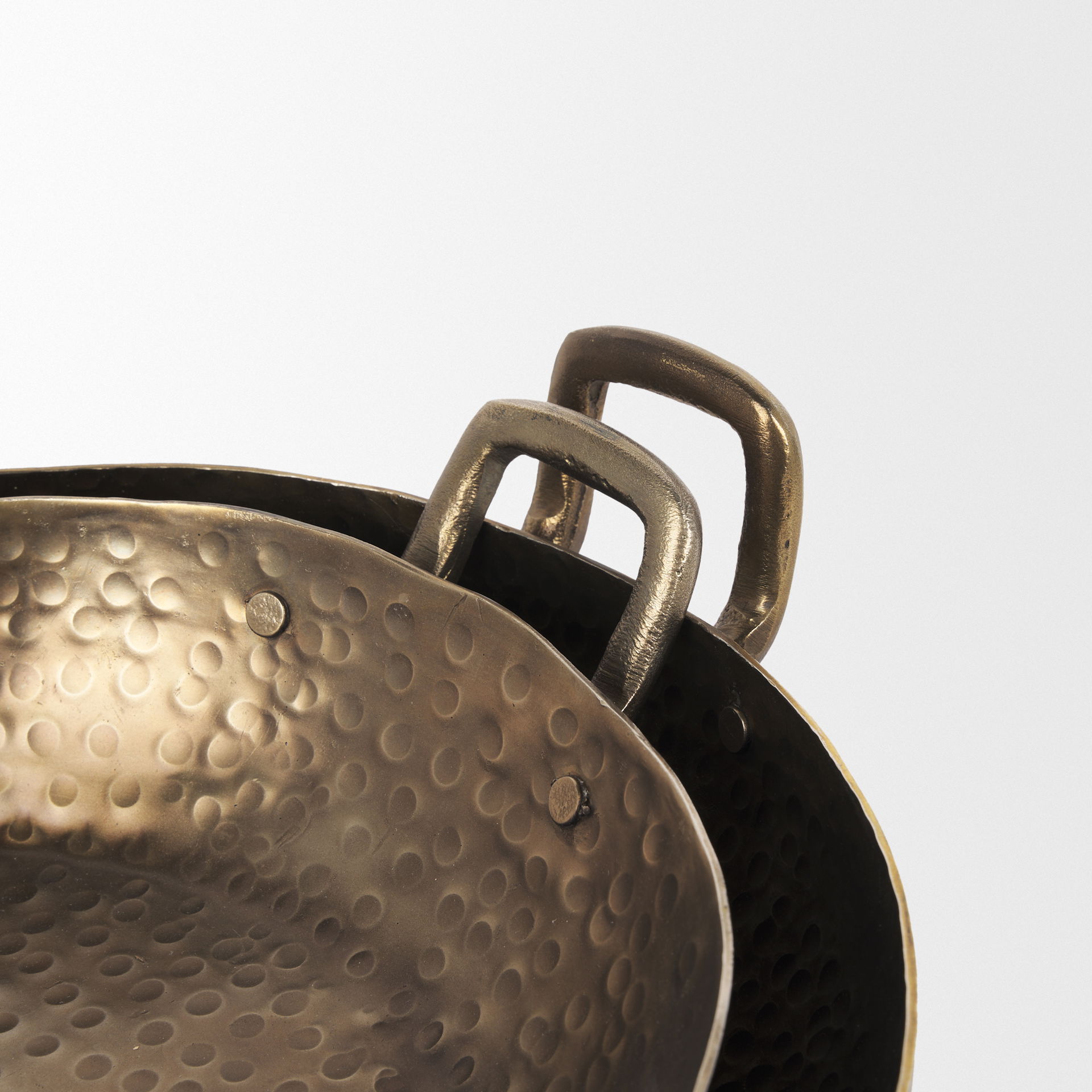 Pama Hammered Gold Metal Decorative Trays (Set of 2), by Mercana, 25" length x 15.5" width x 5.5" height View 8