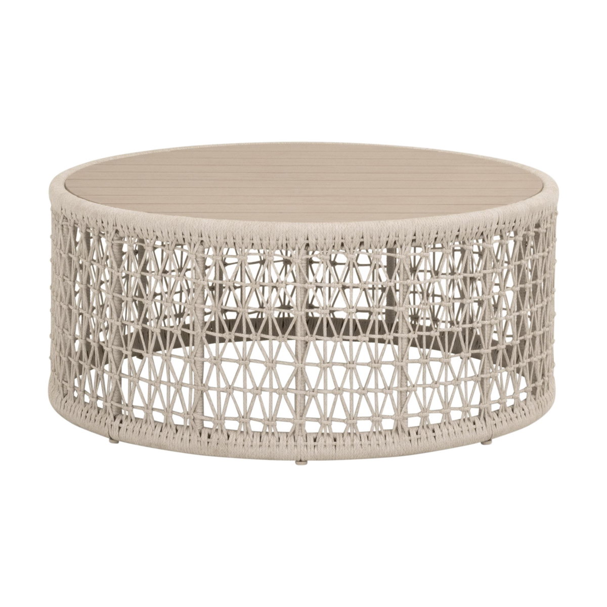 Knit Outdoor Round Coffee Table, by Essentials for Living, 36" width x 16" height x 36" depth View 2