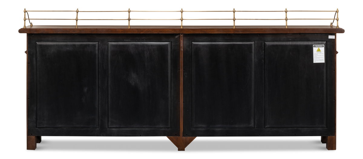 Covent Gardens Sideboard  Cognac, by Sarreid, 1' length x 8' width x 3'7" height View 3