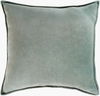 Cotton Velvet Lumbar Pillow Down, Decorative Pillow by Surya, 13" length x 19" width thumbnail