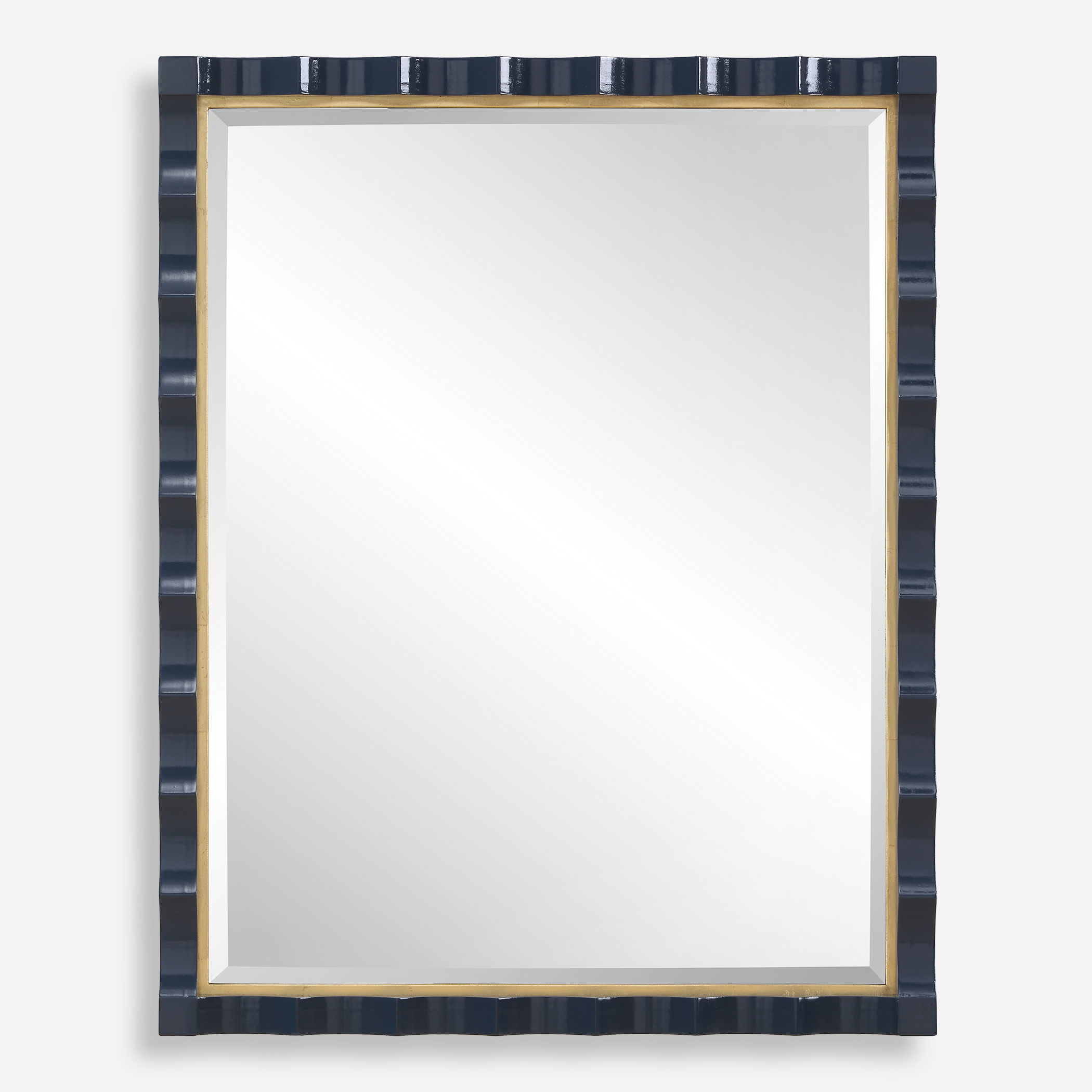 Gulf Navy Blue Mirror, by Uttermost, 31" width x 39" height x 2.25" depth View 1