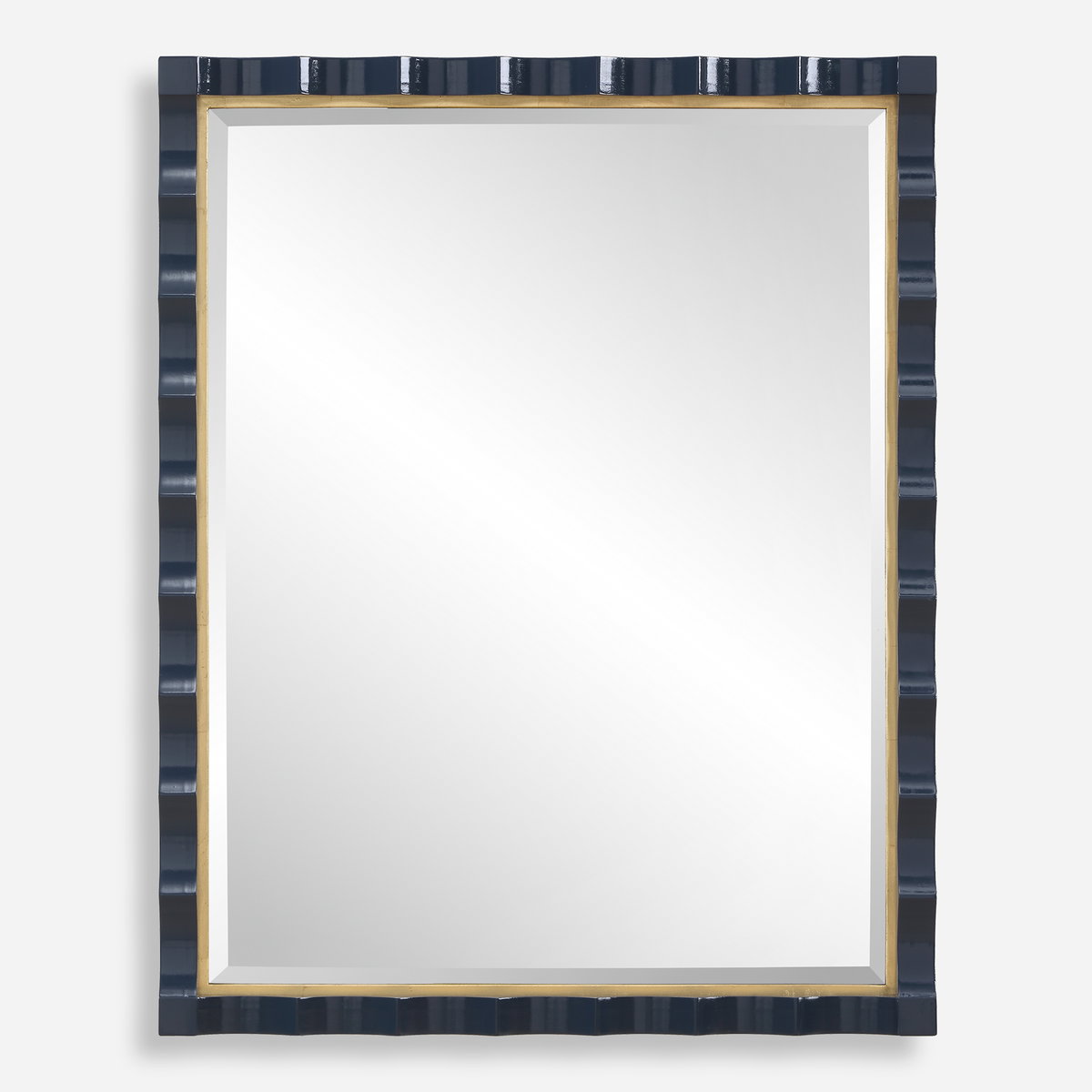 Gulf Navy Blue Mirror, by Uttermost, 31" width x 39" height x 2.25" depth View 1