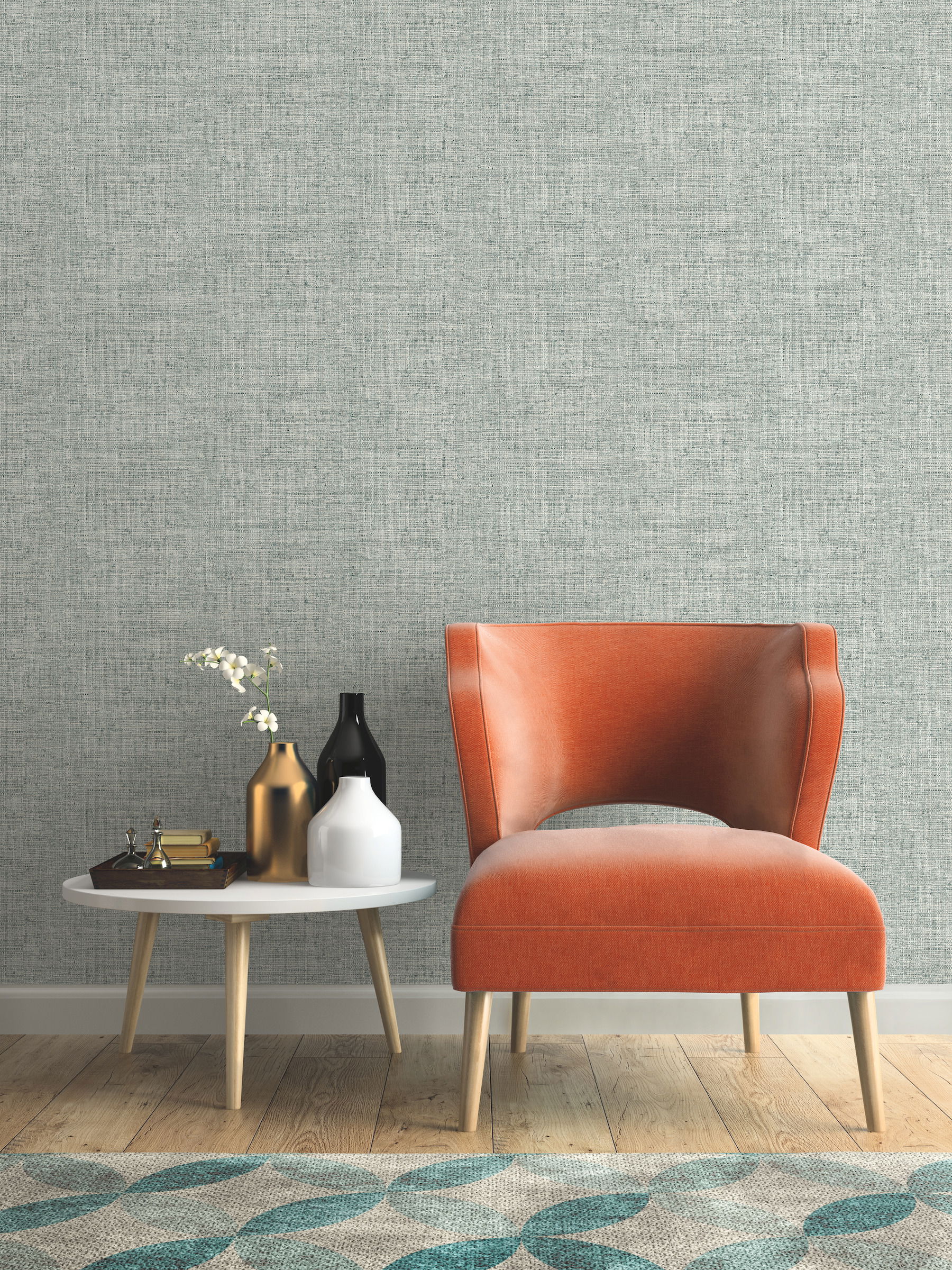 Papyrus Weave Blue Wallpaper large image 