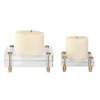 Claire Crystal Block Candleholders Set/2, Candles & Candle Holder by Uttermost, 6.25" width x 2.5" height x 6.25" depth thumbnail 3
