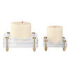 Claire Crystal Block Candleholders Set/2, Decorative by Uttermost, 6.25" width x 2.5" height x 6.25" depth thumbnail 3