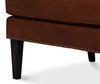 Whitney Distilled Leather Chair Brown, by Sarreid, 2'9" length x 2'2" width x 3'5" height thumbnail 7