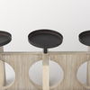 Cambie  Natural Wood with Black Metal Candle Holders thumbnail 4