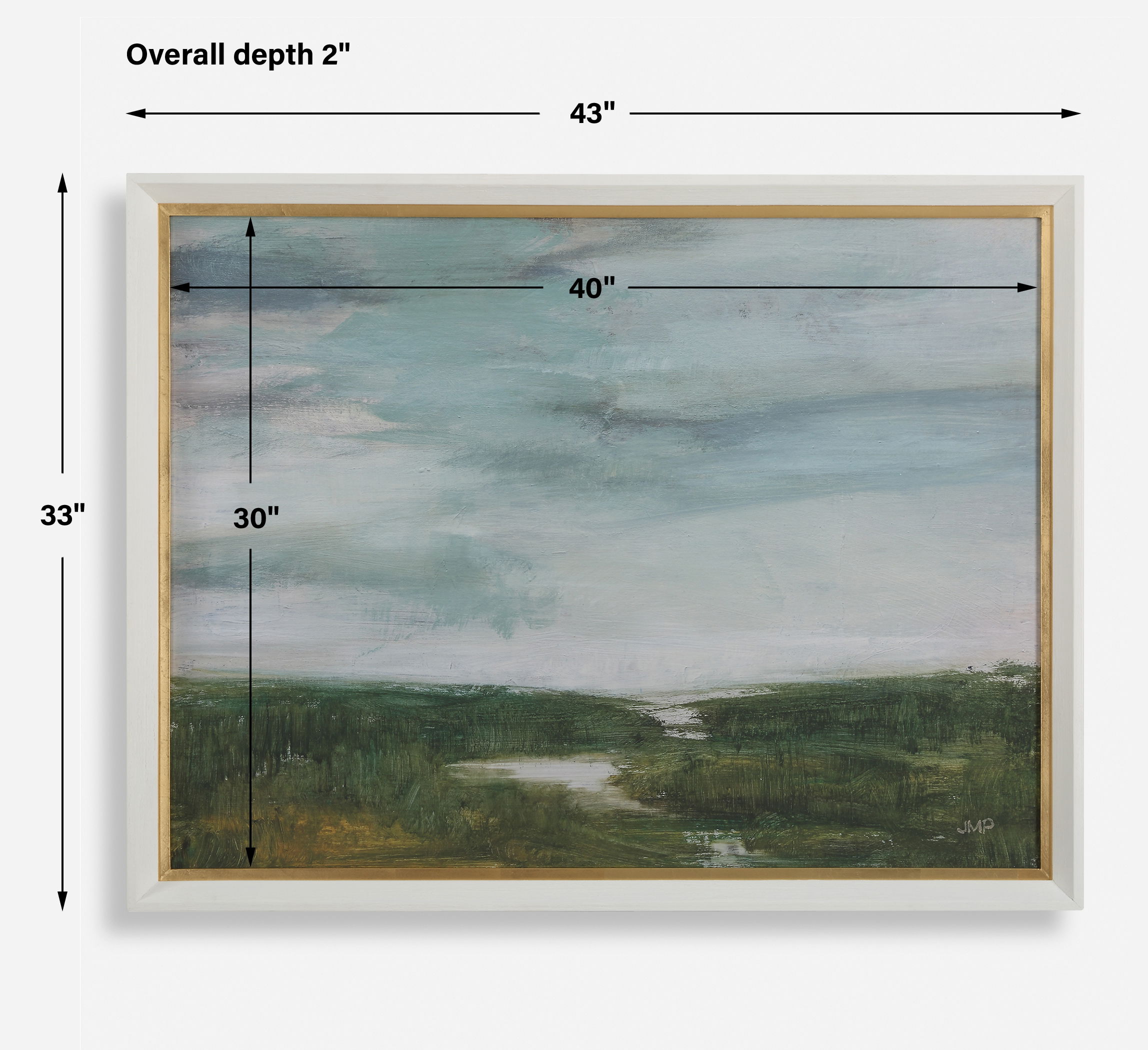 The Path Of The Water Framed Print, Painting by Uttermost, 43" width x 33" height x 2" depth View 3