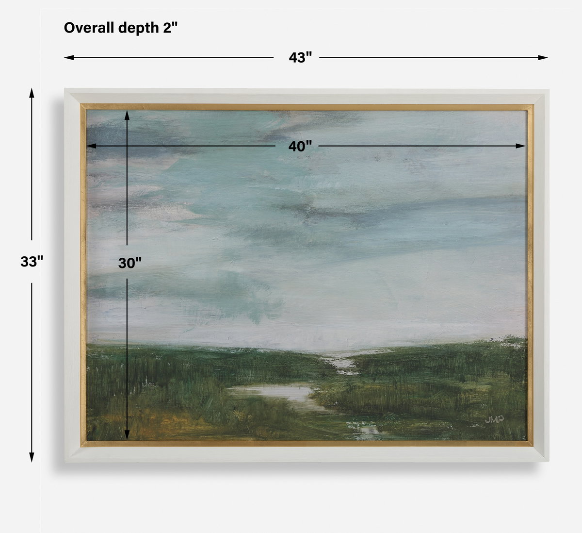 The Path Of The Water Framed Print, by Uttermost, 3'7" width x 2'9" height x 2" depth View 3
