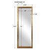 Edmonton Gold Leaner Mirror, by Uttermost, 27.5" width x 75.5" height x 4.5" depth thumbnail 3