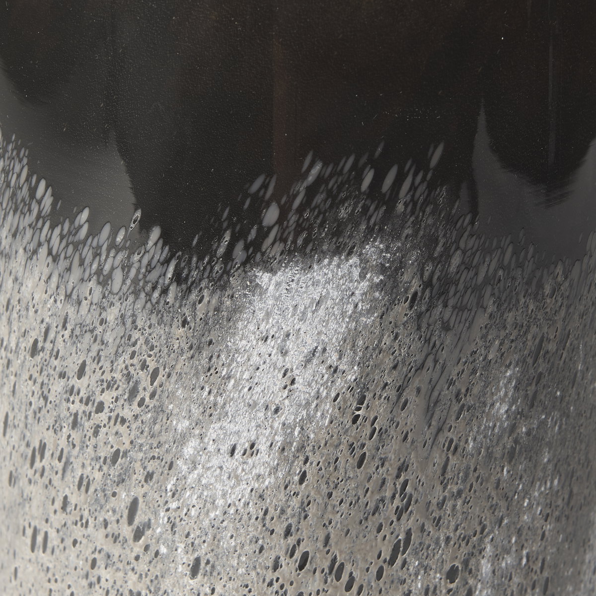 Emu Tall Black with Gray Vase, by Mercana, 5.12" length x 5.12" width x 12.32" height View 10