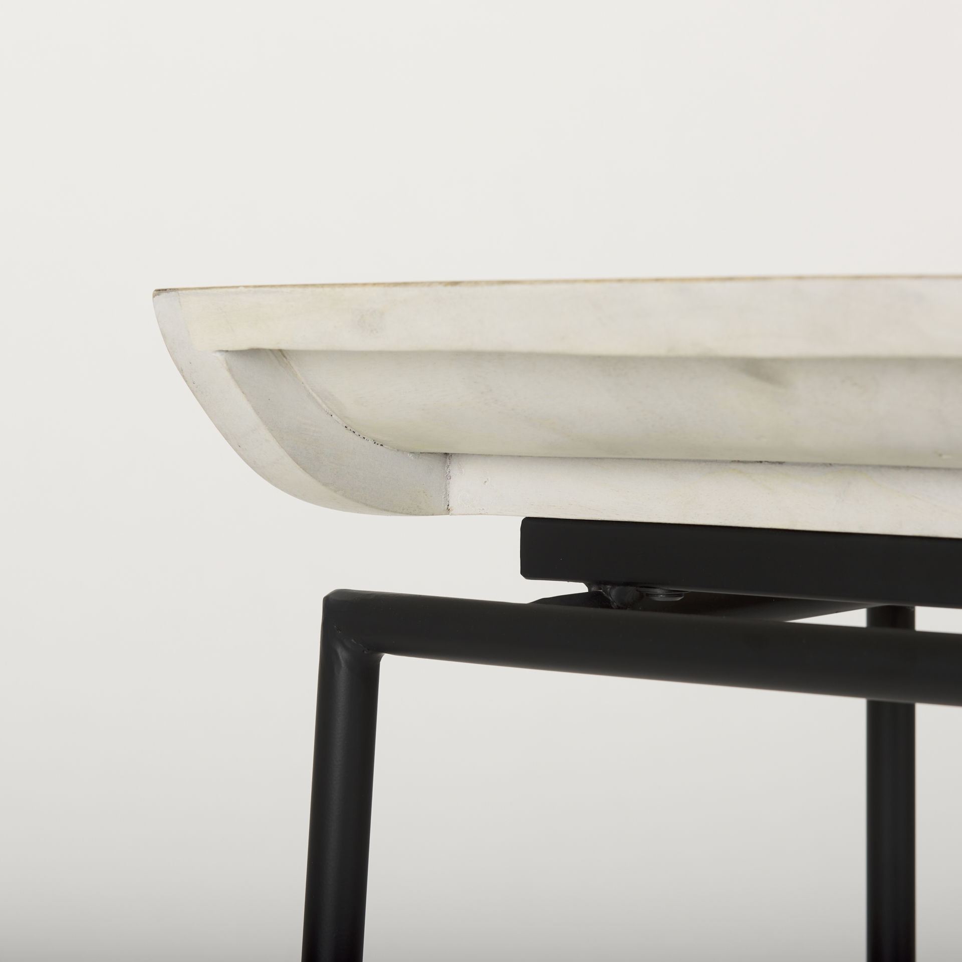 Givens 31.8'H Seat Height Natural Wood with Black Metal Frame Bar Stool, Counter & Bar Stool by Mercana, 14.1" length x 15.8" width x 32" height View 9