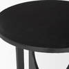 Sobi Textured Matte Black Round Metal Accent Table, Side & End Table by Mercana, 18" length x 18" width x 21.5" height thumbnail 6