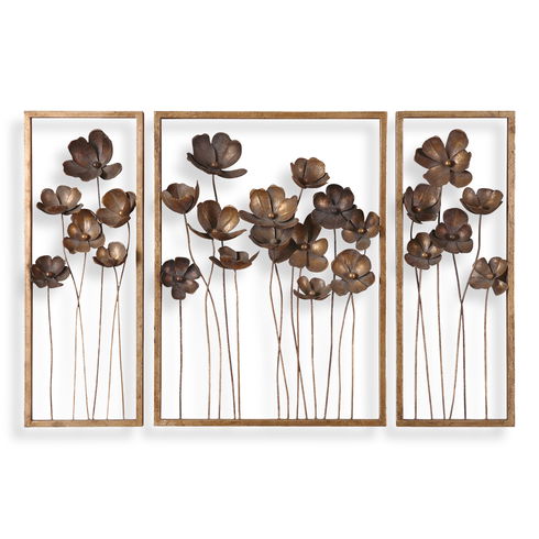 Metal Tulips Wall Art Set/3
