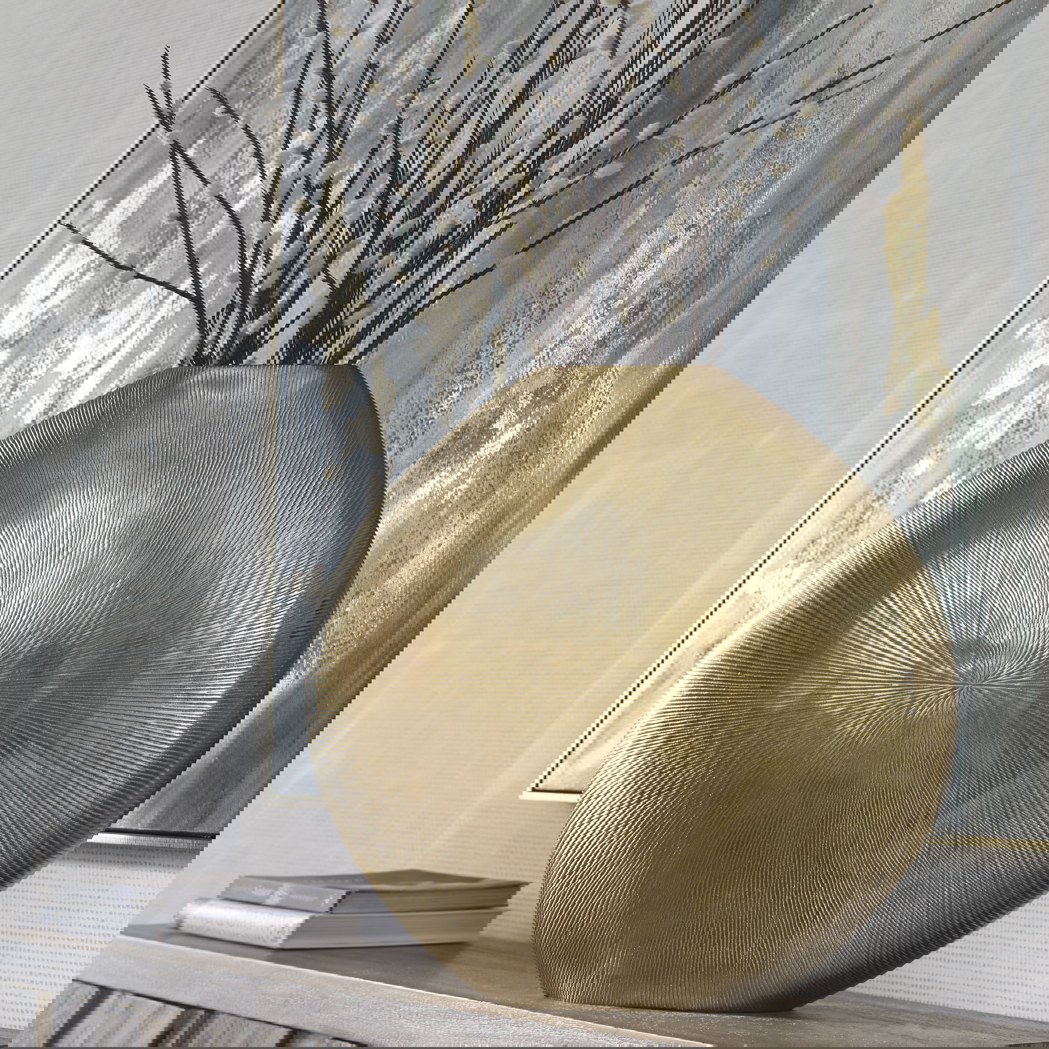 Gretchen Gold Vase, Decorative by Uttermost, 23" width x 22" height x 4" depth View 6