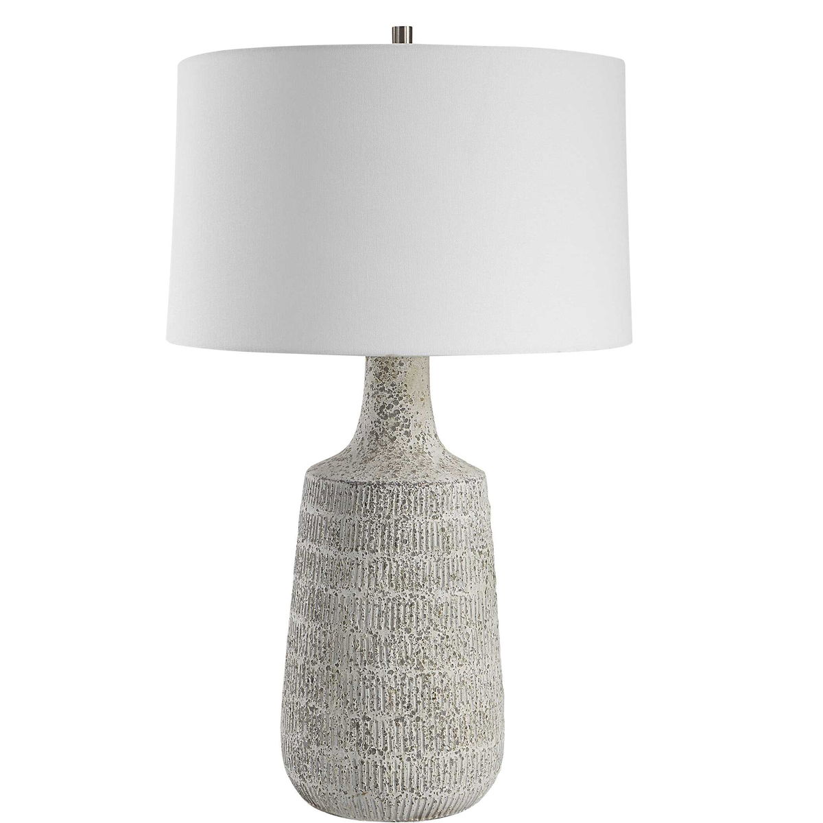 Scouts White Table Lamp, by Uttermost, 17" width x 28.5" height x 17" depth View 5