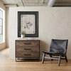 Elodie 24.4L x 33.9W x 30.7H Black Leather with Black Stain Beech Wood Frame Accent Chair, by Mercana, 24.41" length x 31.5" width x 30.71" height thumbnail 2