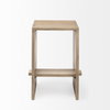Aida Backless 26in Seat Counter Stool | Light Brown, Counter & Bar Stool by Mercana, 18.5" length x 14" width x 26" height thumbnail 6