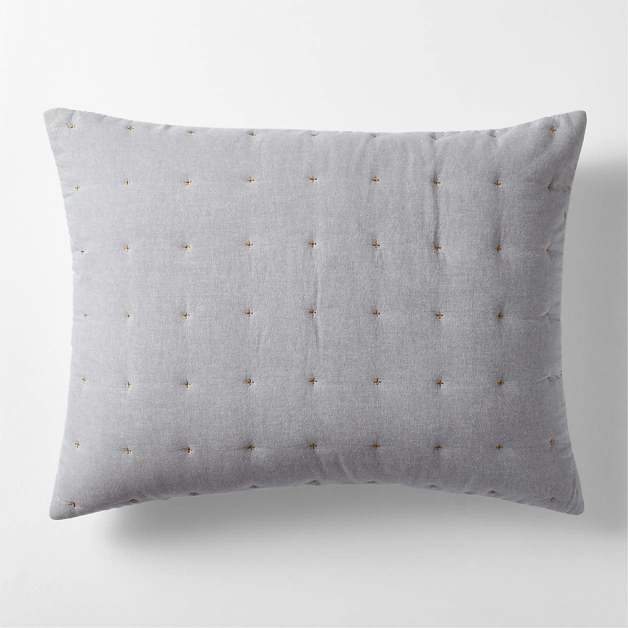 Online Designer Bedroom Classic Chambray Pewter Grey Cotton Kids Pillow Sham