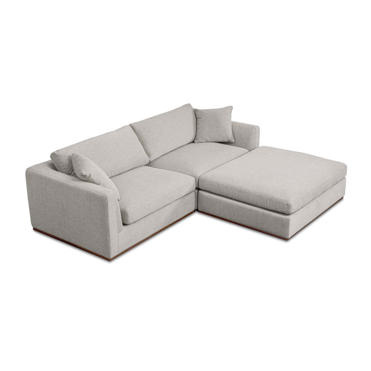 Rue Nook Modular Sectional Flecked Grey, Sectional Sofa by Moe's Home, 95.2" width x 23.6" height x 81.8" depth View 2