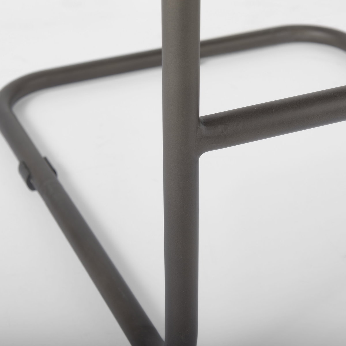 Berbick 43' Total Height Brown/Gray Suede with Iron Frame Bar Stool, Counter & Bar Stool by Mercana, 20.5" length x 24.8" width x 43" height View 10