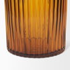 Dawn 8' Ribbed Amber Glass Vase, by Mercana, 5.59" length x 5.59" width x 8.27" height thumbnail 7