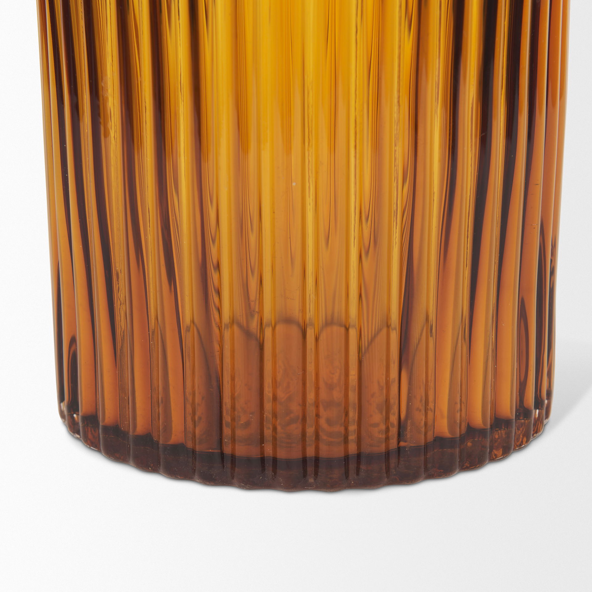 Dawn Short Amber Glass Vase large image 