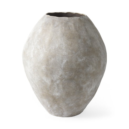 Gobi 19.75L x 24H Large Tan Ceramic Oval Vase