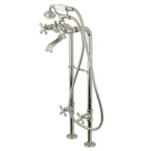 Online Designer Bathroom Kingston 5 Handle Floor Mounted Clawfoot Tub Faucet